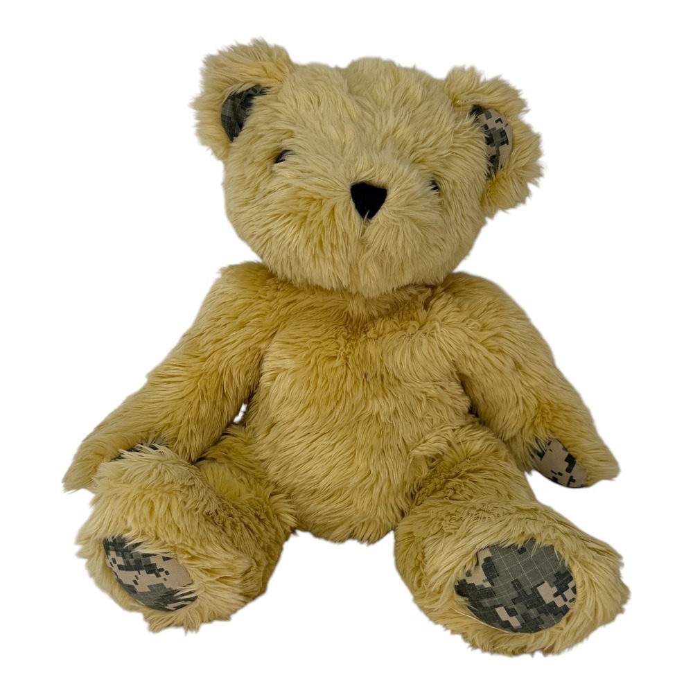Forces of America Teddy Bear Camo Tan 12in Military Plush Toy Stuffed Animal